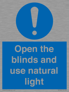 Open the blinds and use natural light
